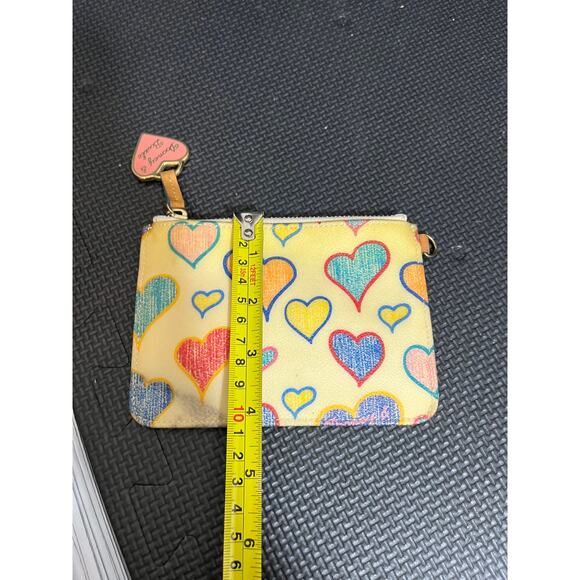 Y2K Dooney & Bourke Clutch Change Purse‎ Heart Key Chain & Hang Tag - Picture 8 of 9